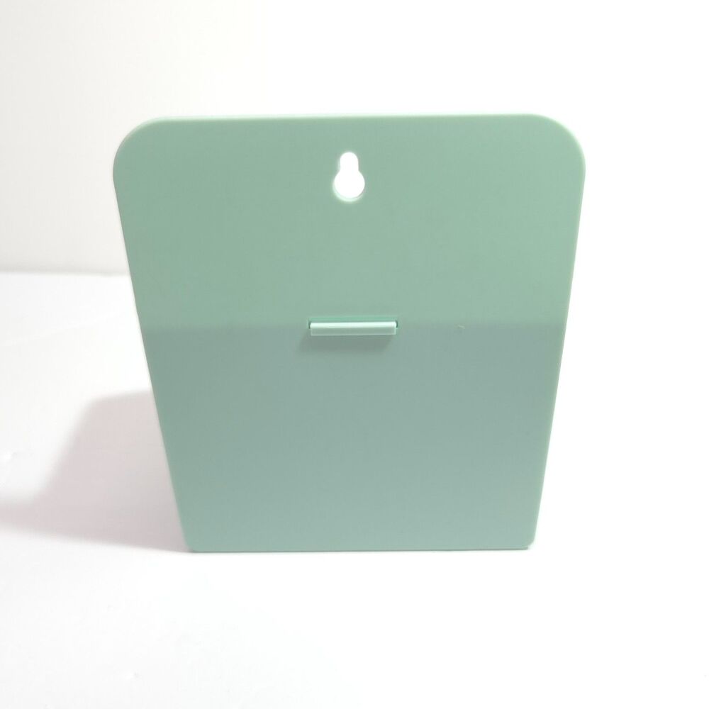 Self Watering Planter Pot Wall Mounted Mint Green Plastic Drainage Hole